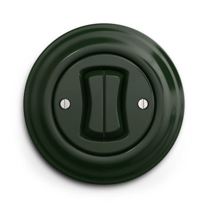 Kliklap - Interruptor de escalera doble vintage n° 6+6 Verde