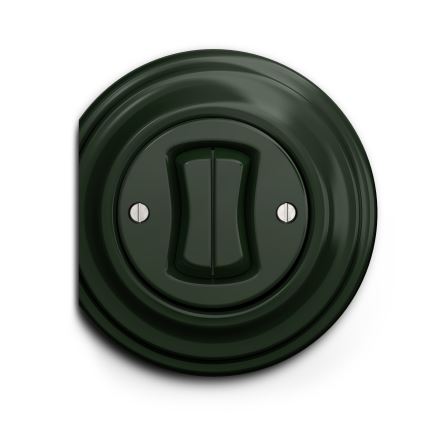 Kliklap - Interruptor de escalera doble vintage n° 6+6 Verde