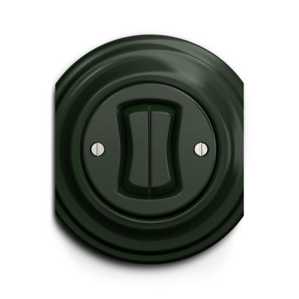 Kliklap - Interruptor de escalera doble vintage n° 6+6 Verde