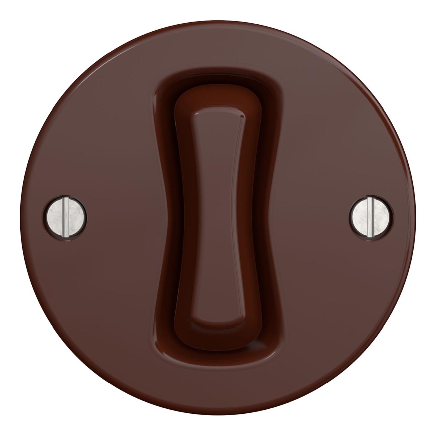 Kliklap - Interruptor de escalera vintage n° 6 marrón