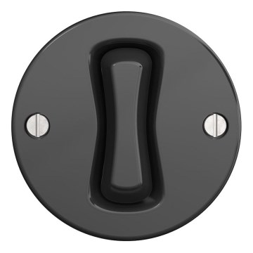 Kliklap - Interruptor de pulsador vintage antracita