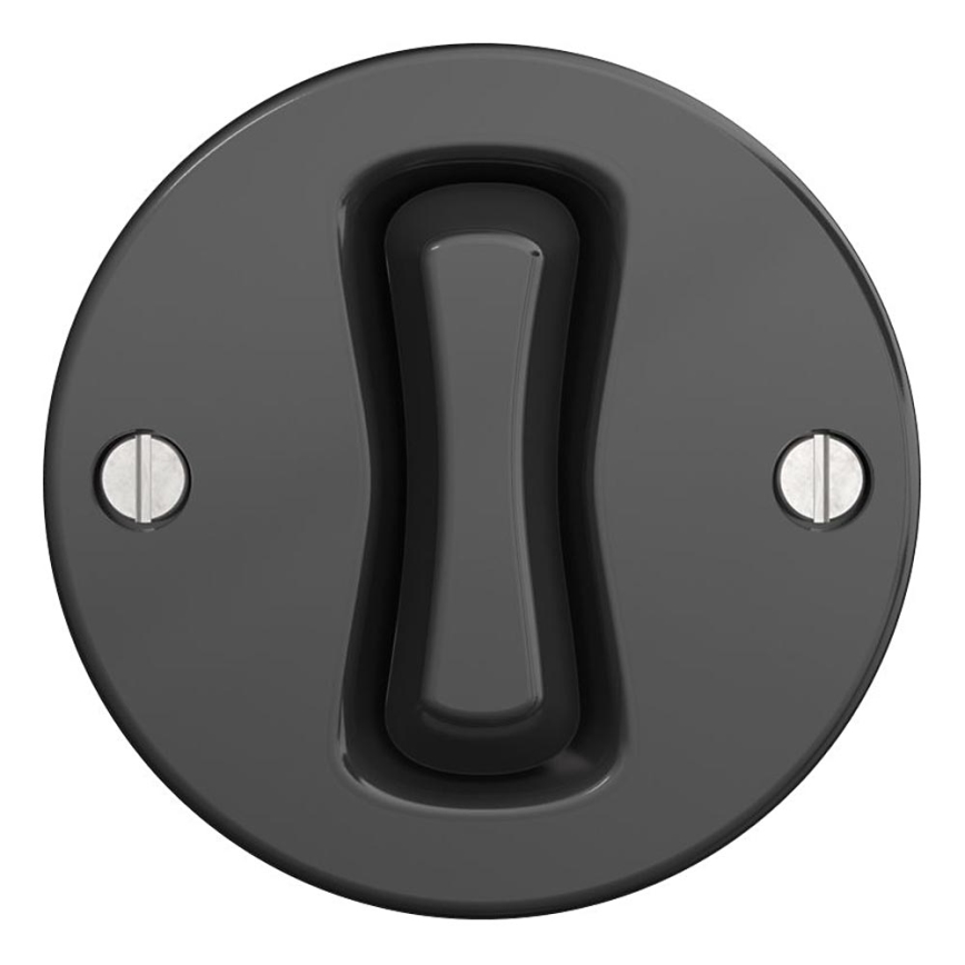 Kliklap - Interruptor de pulsador vintage antracita