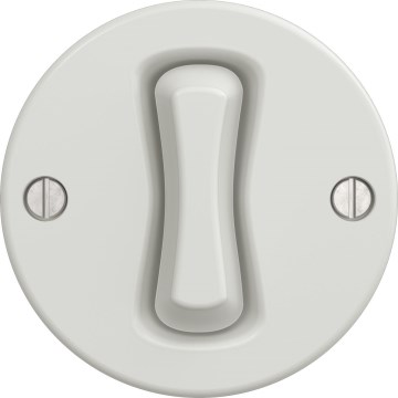 Kliklap - Interruptor de pulsador vintage blanco