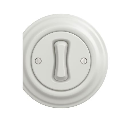 Kliklap - Interruptor de pulsador vintage blanco