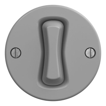 Kliklap - Interruptor de pulsador vintage gris