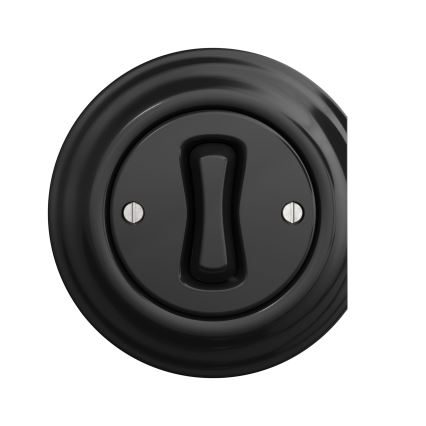 Kliklap - Interruptor de pulsador vintage negro
