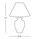Kolarz 0014.71 - Lámpara de mesa GIARDINO 1xE27/100W/230V Ø 40 cm