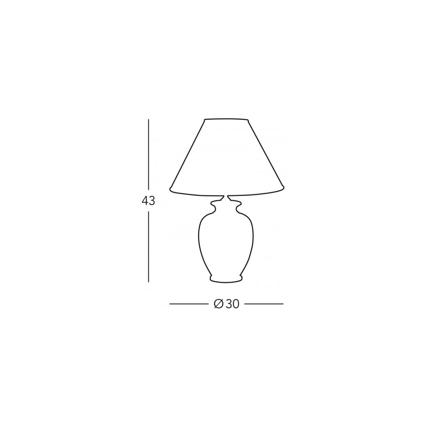Kolarz 0014.73.7 - Lámpara de mesa BORDEAUX 1xE27/100W/230V