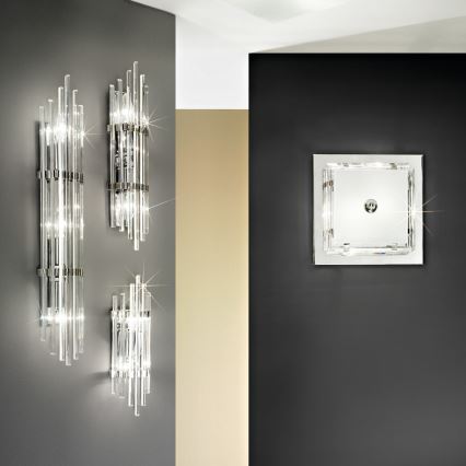 Kolarz 0342.62S.5 - Aplique ONTARIO 2xE14/40W/230V 31 cm cromo brillante