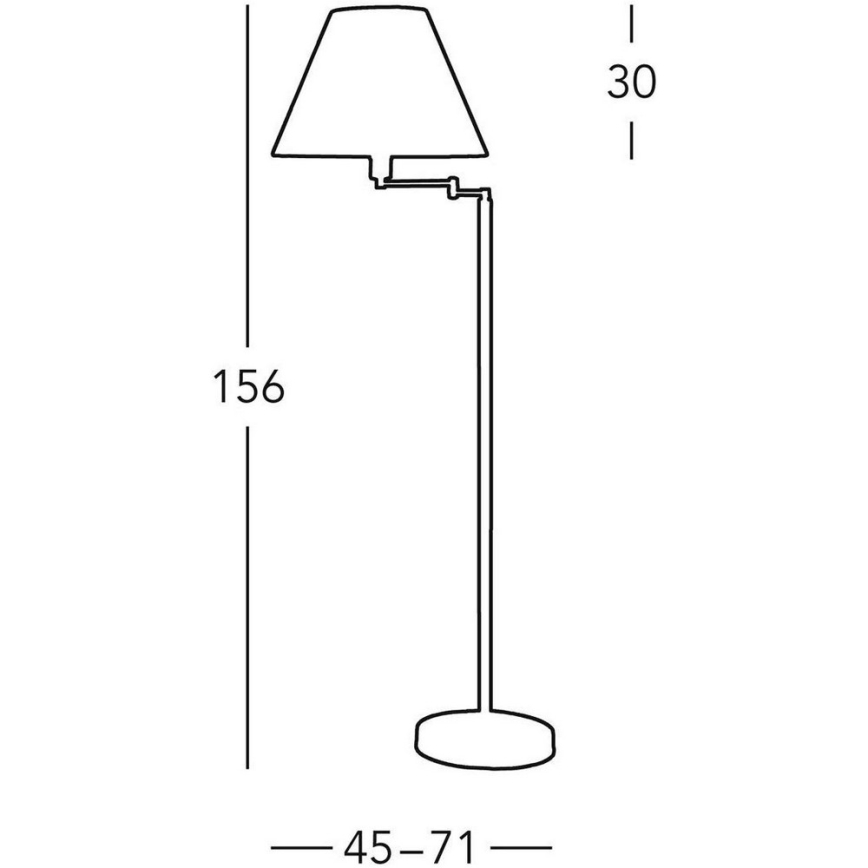 Kolarz 264.41.4 - Lámpara de pie HILTON 1x E27/60W/230V