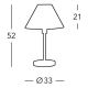 Kolarz 264.70.4 - Lámpara de mesa HILTON 1x E27/60W/230V