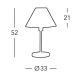 Kolarz 264.70.6 - Lámpara de mesa HILTON 1xE27/60W/230V