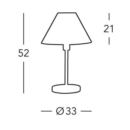 Kolarz 264.70.6 - Lámpara de mesa HILTON 1xE27/60W/230V