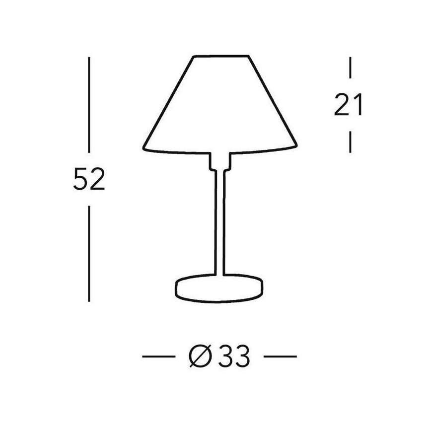 Kolarz 264.70.6 - Lámpara de mesa HILTON 1xE27/60W/230V