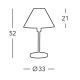 Kolarz 264.70.7 - Lámpara de mesa HILTON 1xE27/60W/230V