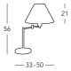 Kolarz 264.71.4 - Lámpara de mesa HILTON 1x E27/60W/230V