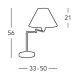 Kolarz 264.71.6 - Lámpara de mesa HILTON 1xE27/60W/230V