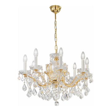Kolarz 3149.88.3.KoT - Lámpara colgante de cristal MARIA LOUISE 8xE14/40W/230V 24K dorado