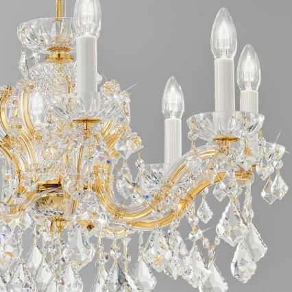 Kolarz 3149.88.3.KoT - Lámpara colgante de cristal MARIA LOUISE 8xE14/40W/230V 24K dorado