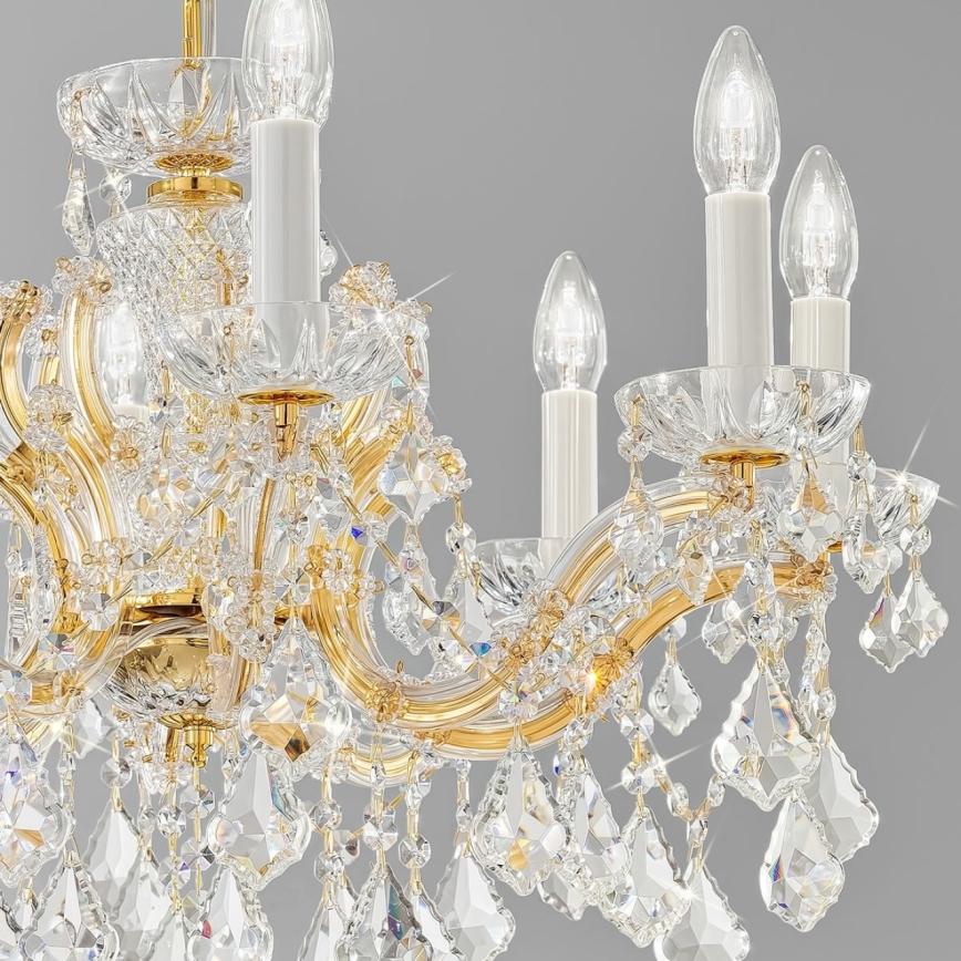 Kolarz 3149.88.3.KoT - Lámpara colgante de cristal MARIA LOUISE 8xE14/40W/230V 24K dorado