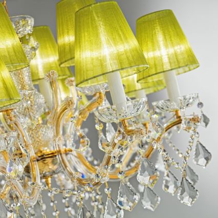 Kolarz 3149.88.3.KoT - Lámpara colgante de cristal MARIA LOUISE 8xE14/40W/230V 24K dorado