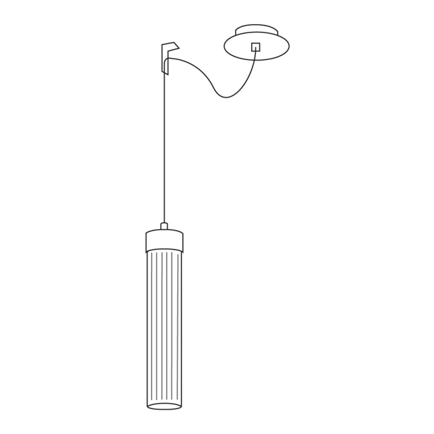 Kolarz 6009.30151 - Lámpara colgante de cable RAGGIO 1xE14/25W/230V plateado