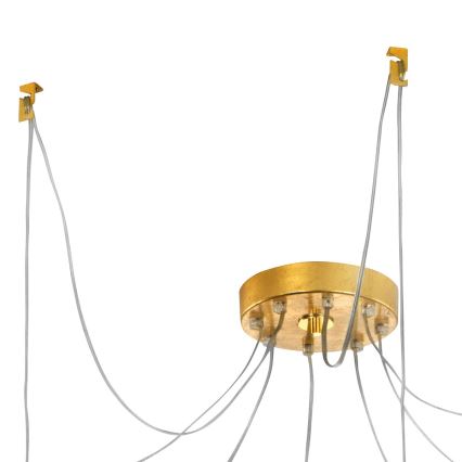 Kolarz 6009.30830 - Lámpara colgante RAGGIO 8xE14/25W/230V araña 24K dorado