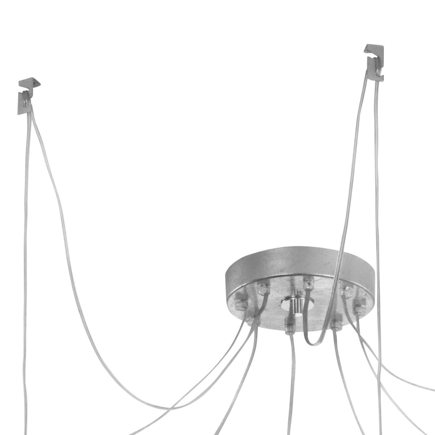 Kolarz 6009.30850 - Lámpara colgante RAGGIO 8xE14/25W/230V araña plata