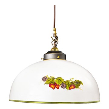 Kolarz 731.30.121 - Lámpara colgante NONNA 1xE27/75W/230V diá. 20 cm uvas/fresas