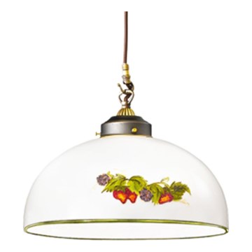 Kolarz 731.30.136 - Lámpara colgante NONNA 1xE27/75W/230V diá. 30 cm uvas/fresas
