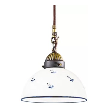 Kolarz 731.30.16 - Lámpara colgante NONNA 1xE27/75W/230V diá. 20 cm azul