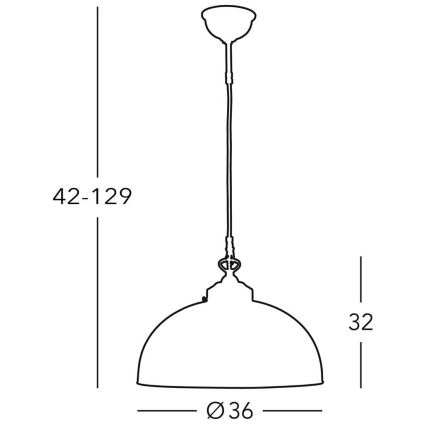 Kolarz 731.32.75 - Lámpara de araña de cable NONNA 1xE27/75W/230V