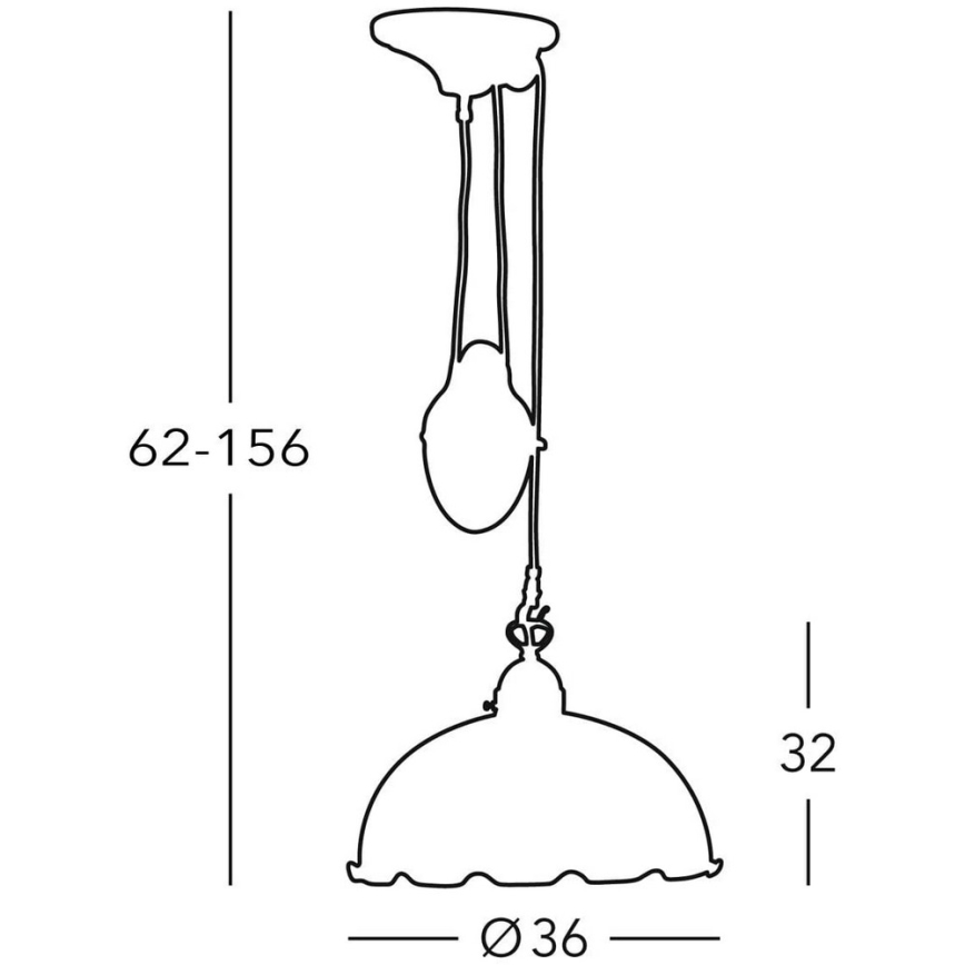 Kolarz 731.33.55 - Lámpara colgante NONNA 1xE27/75W/230V