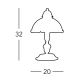 Kolarz 731.73.17 - Lámpara de mesa NONNA 1xE14/60W/230V azul