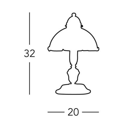 Kolarz 731.73.21 - Lámpara de mesa NONNA 1xE14/60W/230V verde