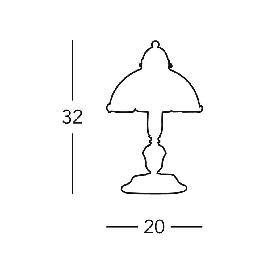 Kolarz 731.73.21 - Lámpara de mesa NONNA 1xE14/60W/230V verde