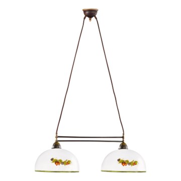 Kolarz 731.82.136 - Lámpara colgante NONNA 2xE27/75W/230V uvas/fresas