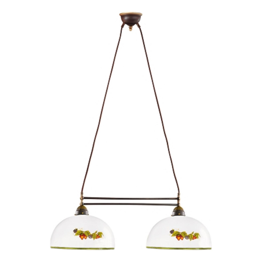 Kolarz 731.82.136 - Lámpara colgante NONNA 2xE27/75W/230V uvas/fresas