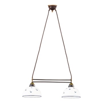 Kolarz 731.82.24 - Lámpara colgante NONNA 2xE27/75W/230V azul