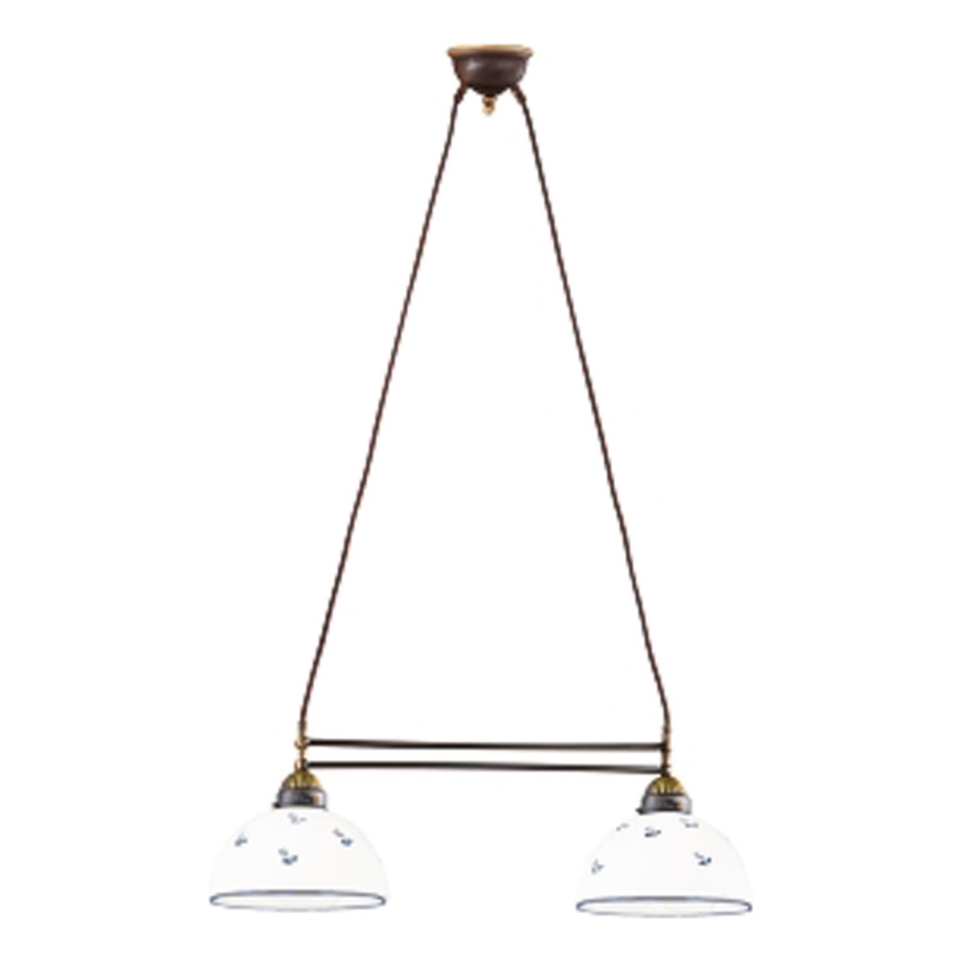Kolarz 731.82.24 - Lámpara colgante NONNA 2xE27/75W/230V azul