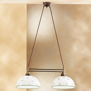 Kolarz 731.82.27 - Lámpara colgante NONNA 2xE27/75W/230V verde