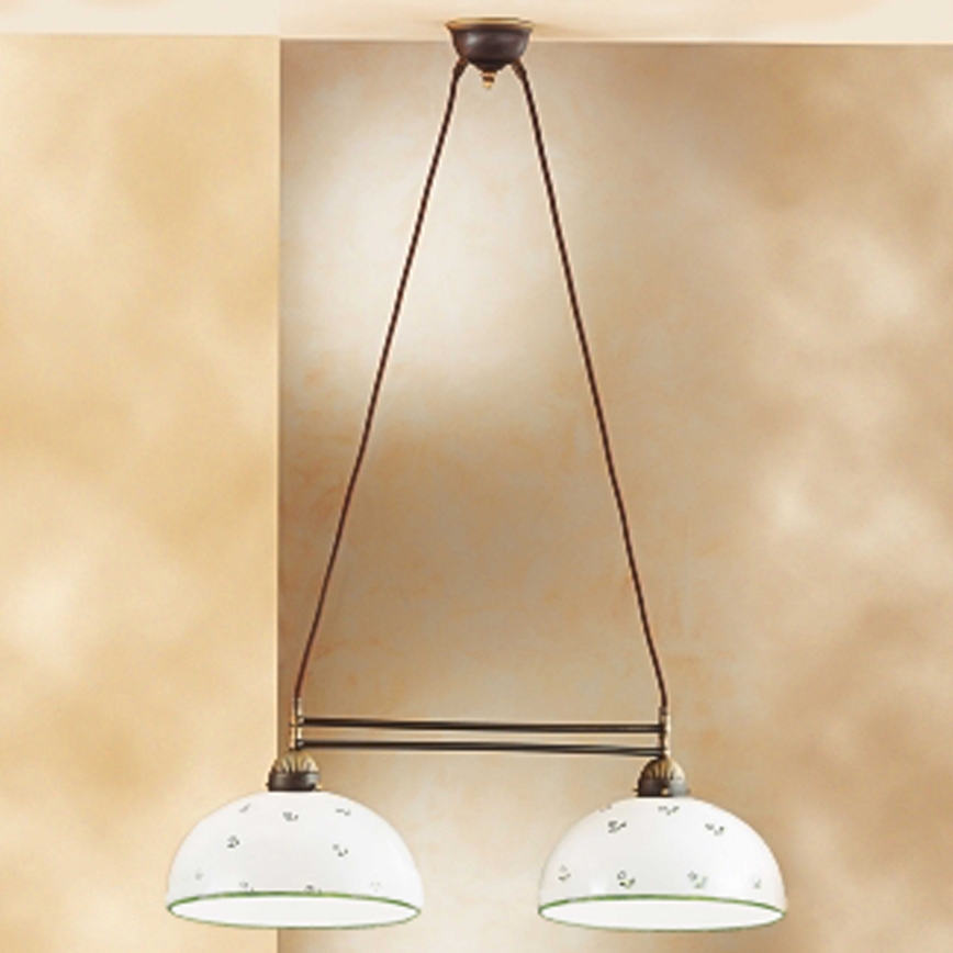 Kolarz 731.82.27 - Lámpara colgante NONNA 2xE27/75W/230V verde
