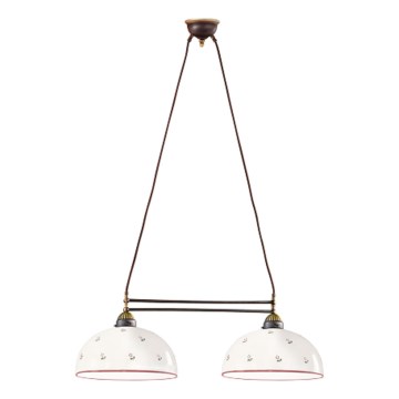 Kolarz 731.82.68 - Lámpara colgante NONNA 2xE27/75W/230V rojo