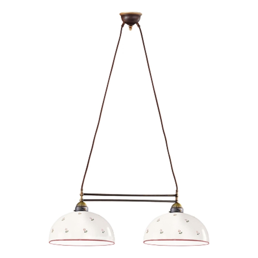 Kolarz 731.82.68 - Lámpara colgante NONNA 2xE27/75W/230V rojo