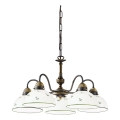 Kolarz 731.85.20 - Lámpara colgante con cadena NONNA 5xE27/75W/230V verde