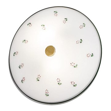 Kolarz 731.U12.4.70 - Plafón NONNA 2xE14/60W/230V diá. 32 cm verde/latón