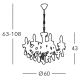 Kolarz 960.88 - Lámpara colgante de cristal con cadena VALERIE 8xE14/40W/230V