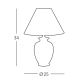 Kolarz A1354.71S - Lámpara de mesa GIARDINO 1xE27/60W/230V diá. 25 cm