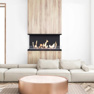 Kratki - Chimenea BIO empotrable 50x100 cm 7kW negro