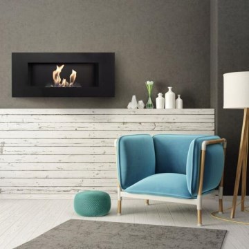 Kratki - Chimenea empotrada BIO 40x90 cm 2kW negro